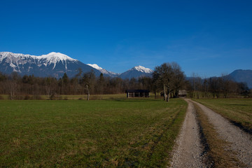 Morning in the mountains. Slovenia
