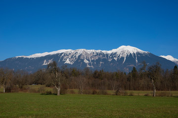 Fototapeta na wymiar Morning in the mountains. Slovenia