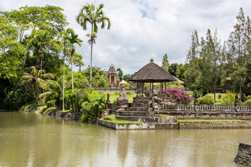 Fototapeta na wymiar Garden of a Hindu temple