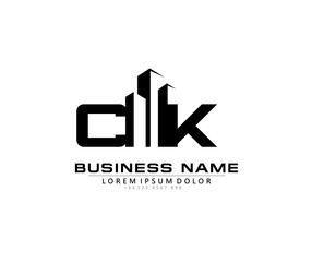 C K CK Initial building logo concept