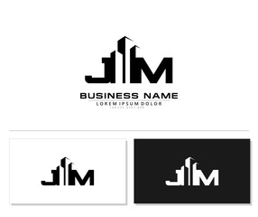 J M JM Initial building logo concept
