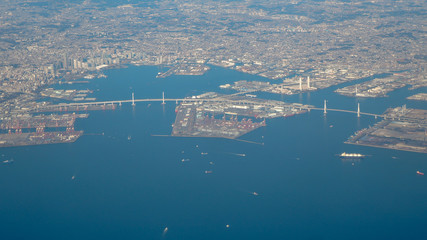 aerial view of island