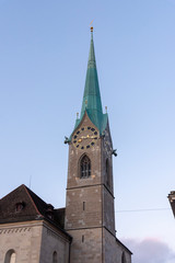 Fototapeta premium tower of the Fraumünster church in Zurich