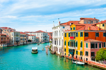 Grand Canal in Venice, Italy. Famous travel destination