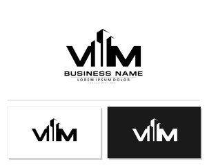 V M VM Initial building logo concept