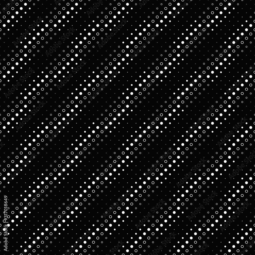 Poster geometrical circle pattern background - monochrome abstract vector graphic design from circles