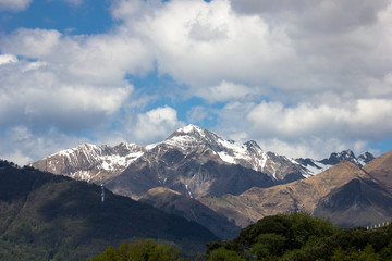 The snowy Alp mountain view