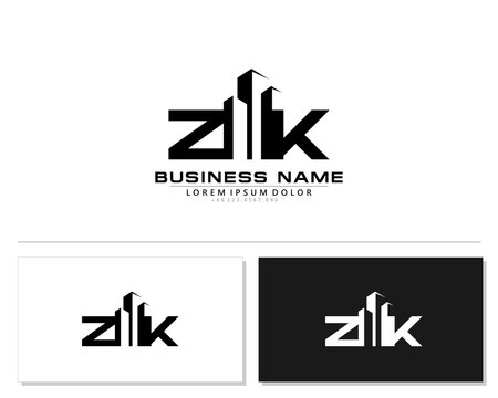 Z K ZK Initial building logo concept