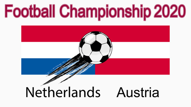 2020 European Football Championship, banner, web design, match between the Netherlands and Austria