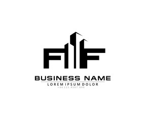 F FF Initial building logo concept