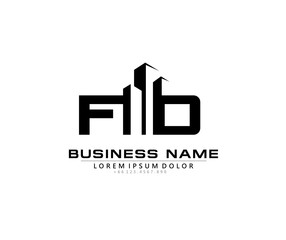 F D FD Initial building logo concept