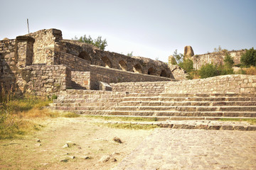Old Ancient Steps of Golconda Fort in India