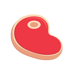 Beef meat steak icon vector illustration. EPS 10