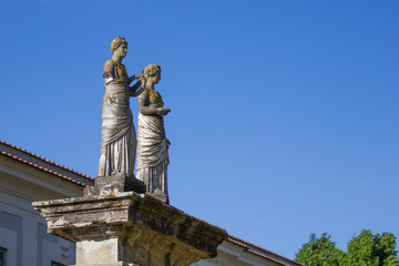 stone ancient statues of woman