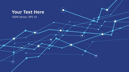 Futuristic crypto colorful blockchain illustration. Vector global creative social network. Abstract polygonal background with lines and dots. EPS 10