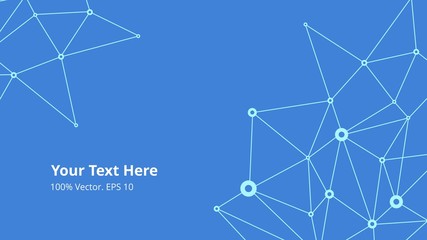 Futuristic crypto colorful blockchain illustration. Vector global creative social network. Abstract polygonal background with lines and dots. EPS 10