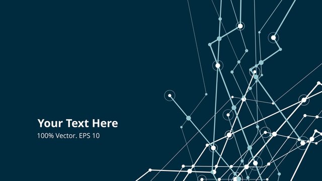 Futuristic crypto colorful blockchain illustration. Vector global creative social network. Abstract polygonal background with lines and dots. EPS 10