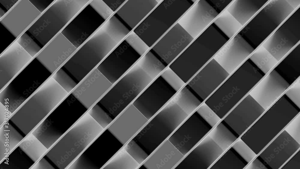Poster abstract loopable modern random moving dark black bar motion footage background.