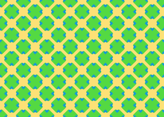 Seamless geometric pattern design illustration. Background texture. In green, yellow, blue colors.