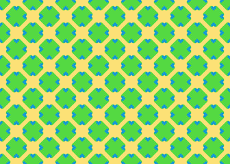 Seamless geometric pattern design illustration. Background texture. In green, yellow, blue colors.