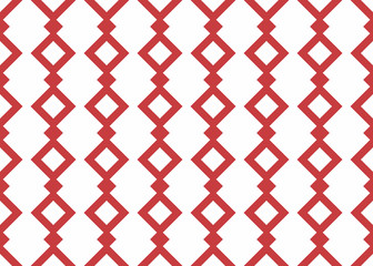 Seamless geometric pattern design illustration. Background texture. In red, white colors.