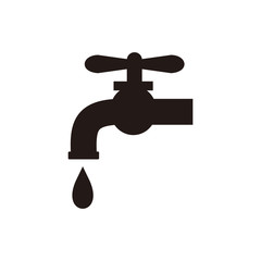 Tap Water Faucet Icon Vector Logo Template Illustration Design