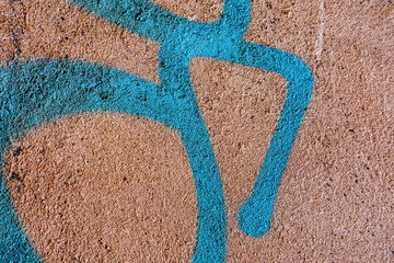 Details of graffitis painted on wall you can use as background for your design