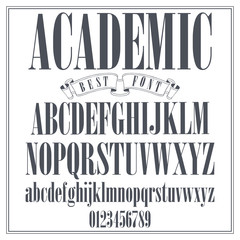  Font, Typeface, Script, Old style - vintage script font. Vector typeface for labels and any type designs Hand drawn typeface. Font illustration