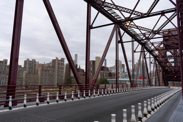 On an Empty Bridge leading to Roosevelt Island in New York City
