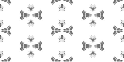 Abstract embroidery seamless ikat pattern. Tribal ethnic folk vector texture.