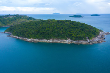 Fototapeta premium Aerial island view of Ko Man, Thailand
