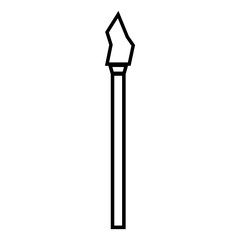 primitive weapon spear line icon