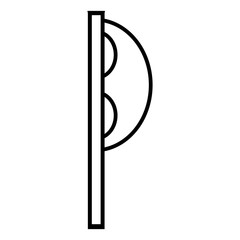 primitive weapon ax line icon