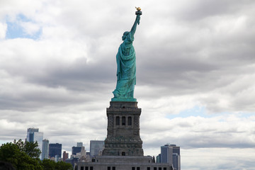 the Statue of liberty is famous  in New York ,USA.