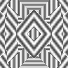 Gardinen Vektor nahtlose abstrakte geometrische Muster - schwarz-weiß gestreifte Textur. Endloser linearer Hintergrund. Kreatives monochromes Design © ExpressVectors