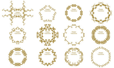 バレンタインの文字入りフレーム