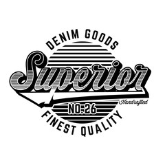 Superior Denim Goods - BW Tee Design For Printing