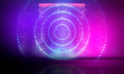 Ultraviolet abstract light. Light element, light line. Violet and pink gradient. Modern background, neon light. Empty stage, spotlights, neon. Abstract futuristic neon background.