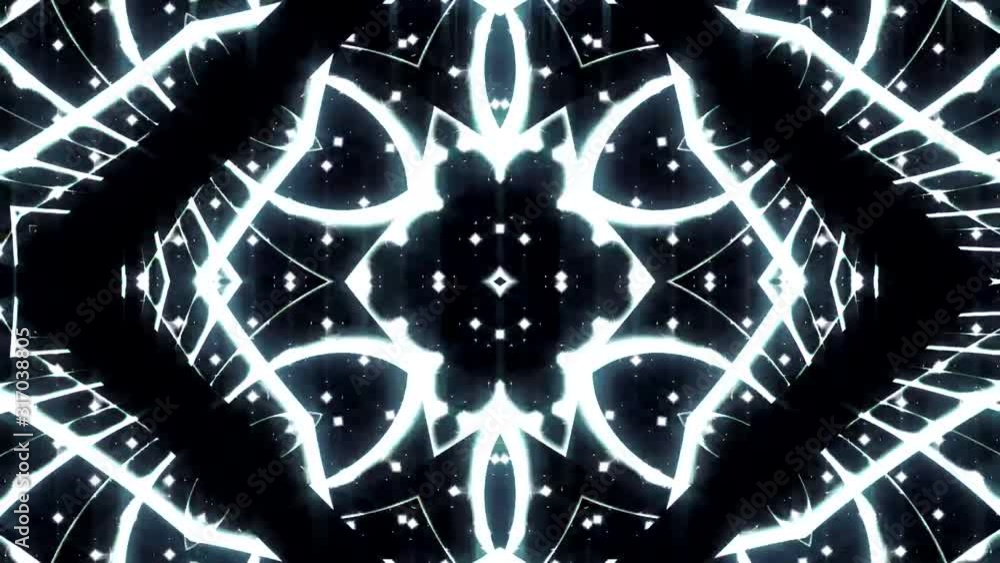 Poster kaleidoscope lights vj loop motion background