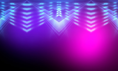 Ultraviolet abstract light. Light element, light line. Violet and pink gradient. Modern background, neon light. Empty stage, spotlights, neon. Abstract futuristic neon background.