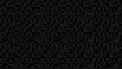 black background of a series of cubes forming a mosaic.