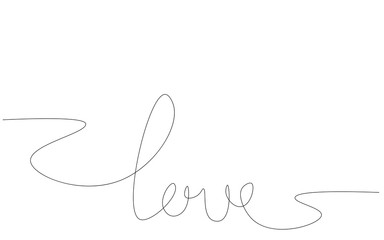 Love word hand drawing lettering design vector illustration
