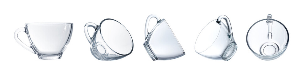 Empty glass isolated on a white background.