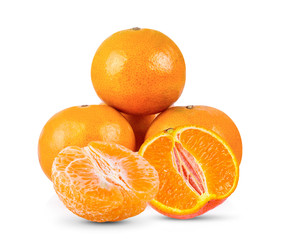 tangerine isolated on white