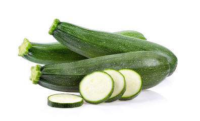 fresh zucchini isolated on white background