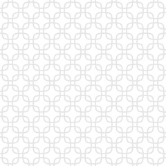 Seamless background made of geometric repeated light gray elements placed on white