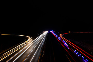Blaulicht auf der Autobahn
