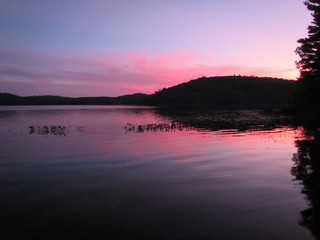 sunset on lake