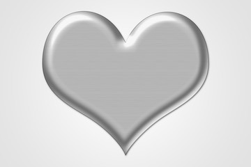 Fondo y corazón de color gris para San Valentín.