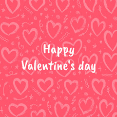 Greeting card Valentine's day. Vector isolated illustration.